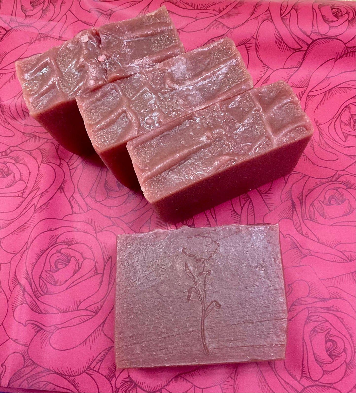 Rose Soap with Himalayan Rhubarb Powder
