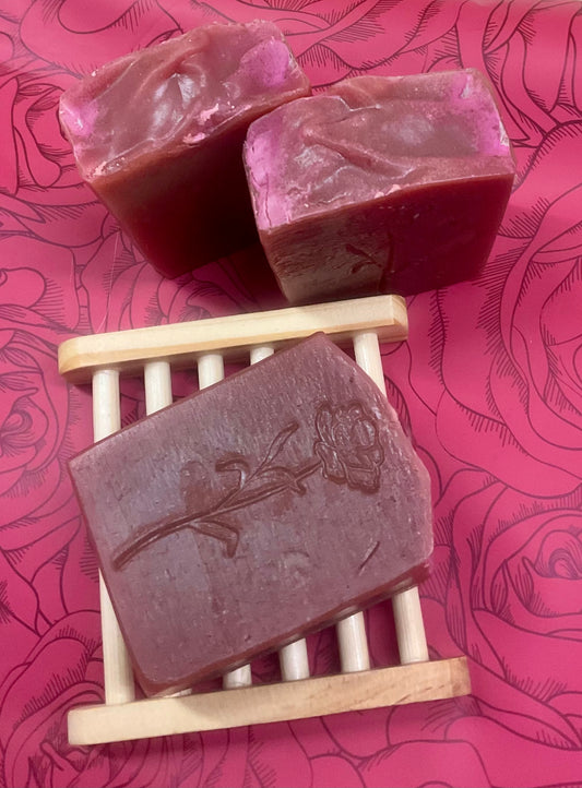 Rose Soap with Himalayan Rhubarb Powder