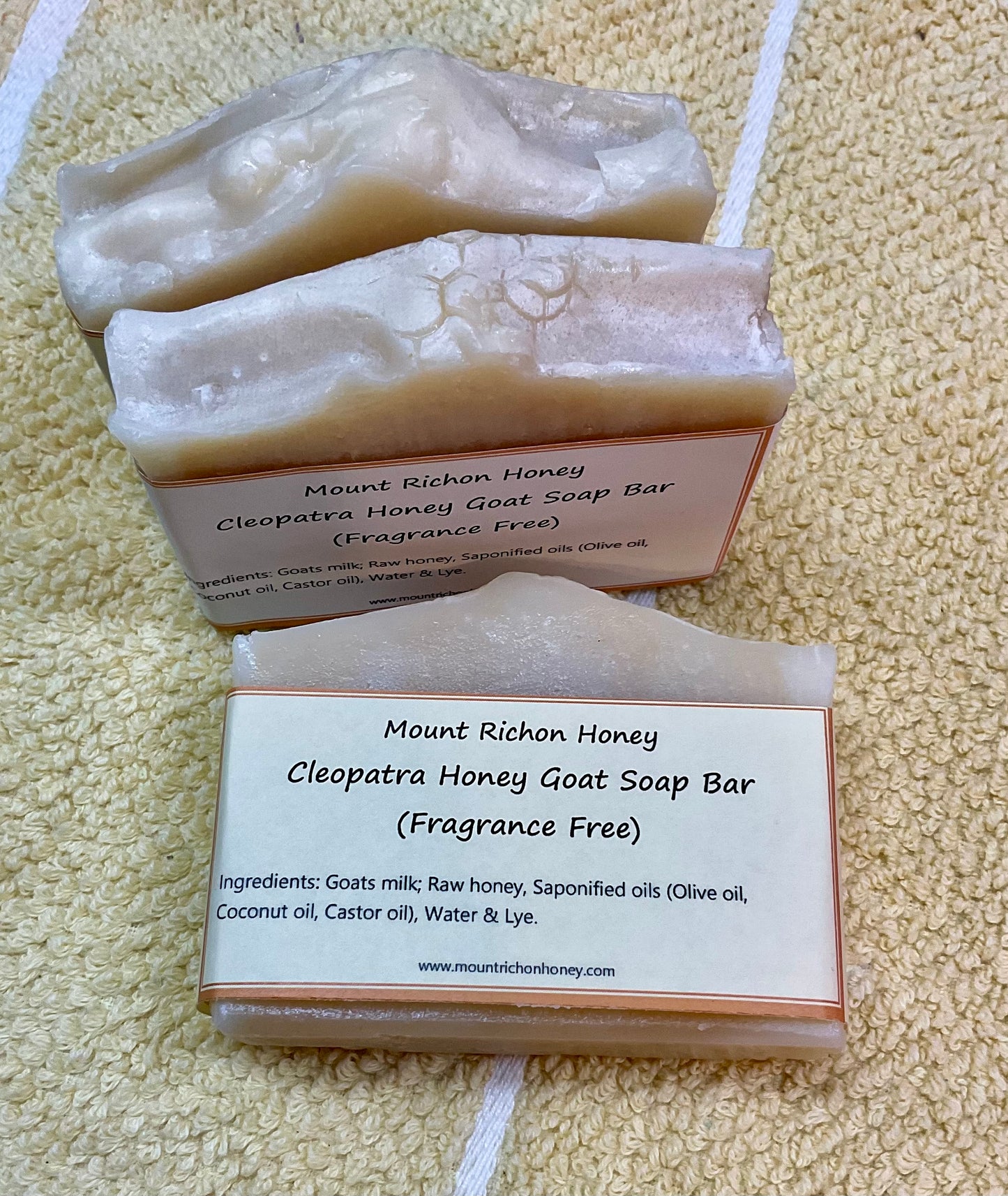 Cleopatra Honey Goat Soap Bar (Fragrance Free)