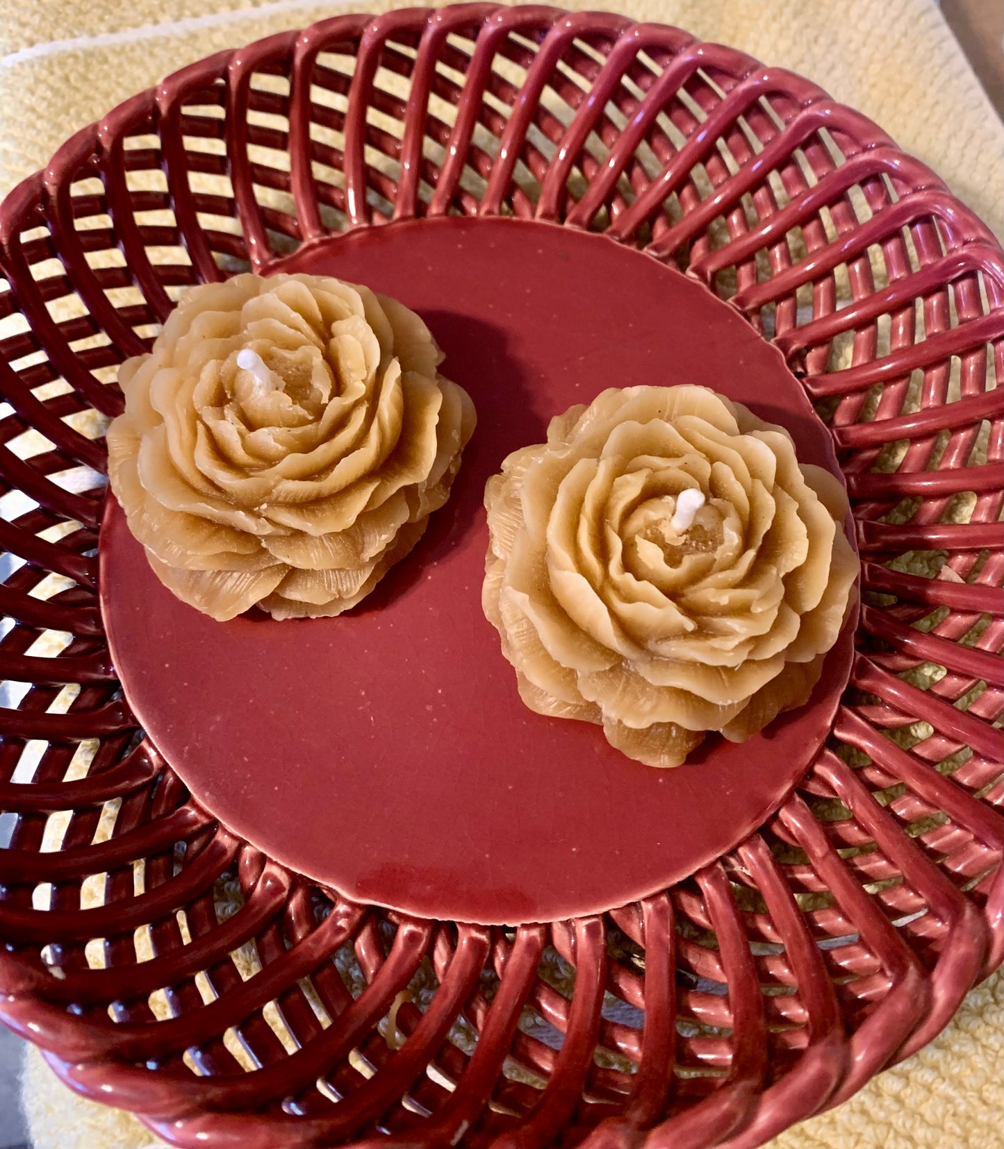 Peony Beeswax Candle