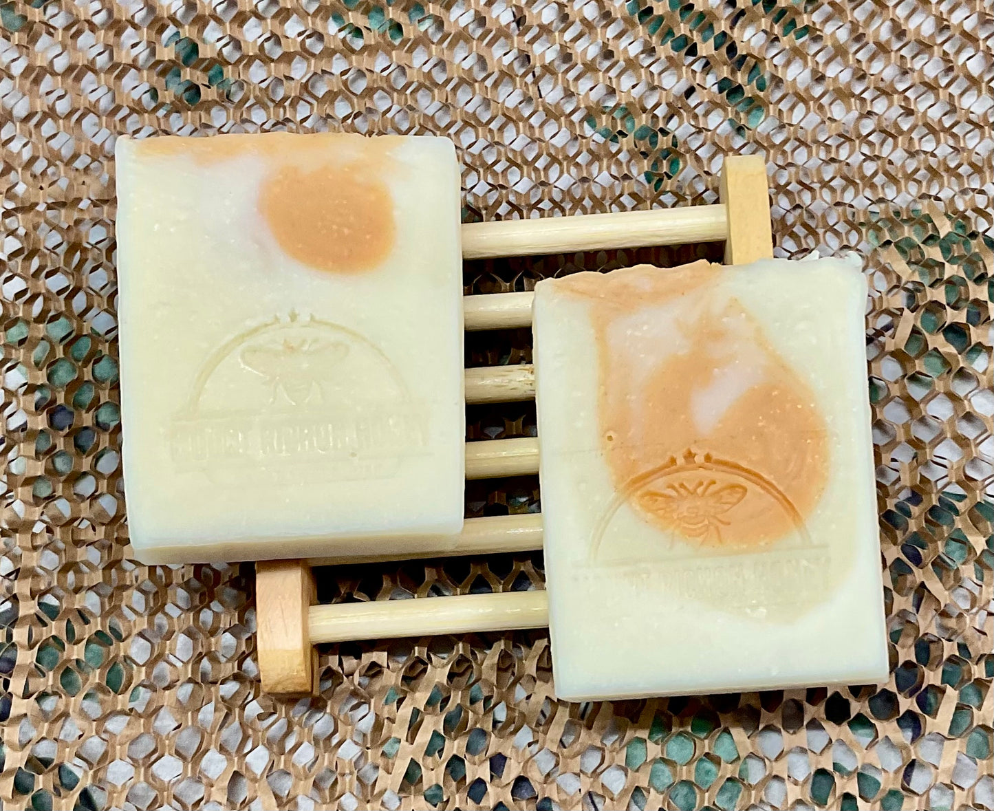 Bush Nectar Soap – Grass Fed Tallow & Honey Soap with Lemon Verbena & Yellow Clay