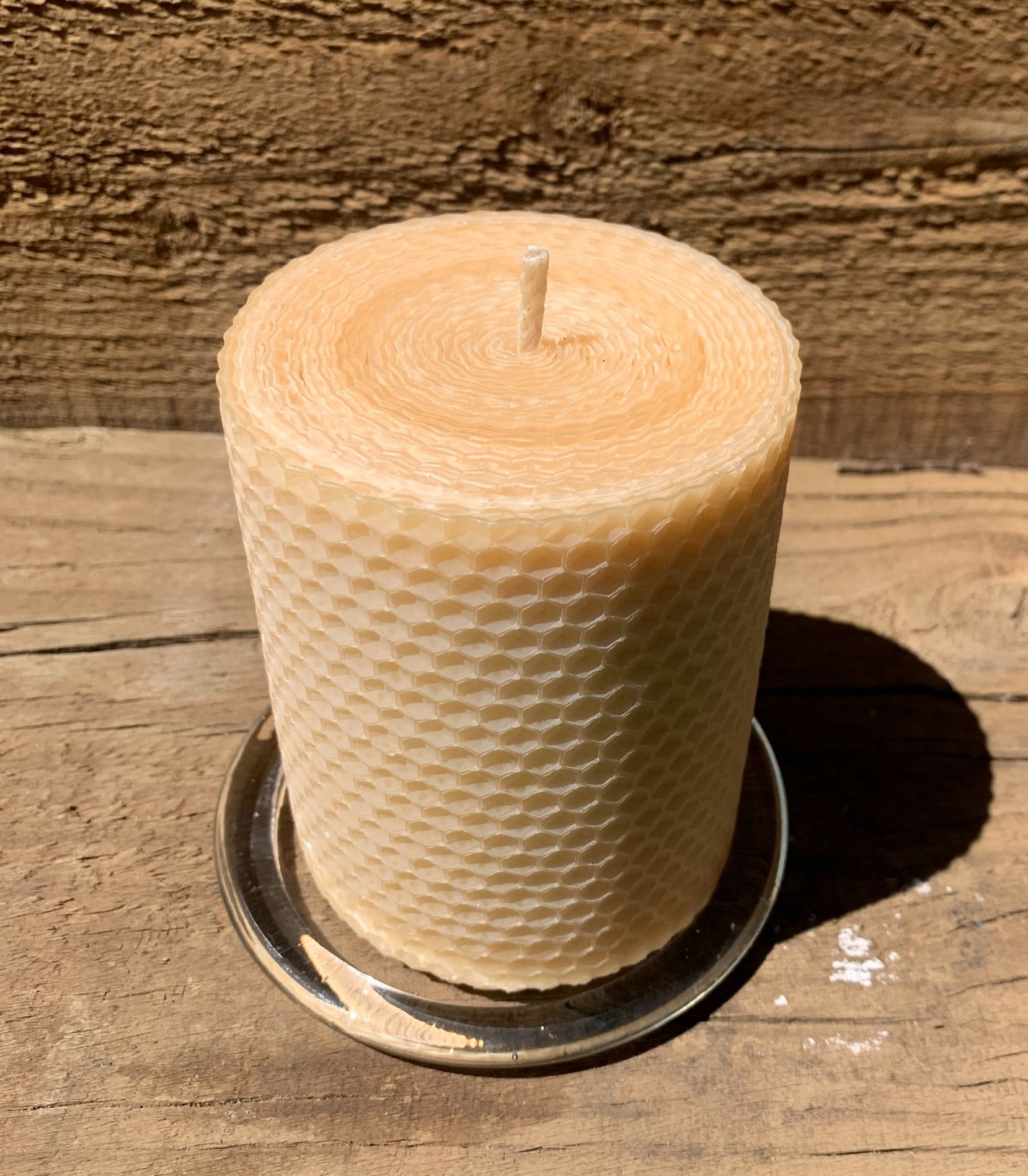 Handmade Natural Beeswax 10cm * 8cm Pillar Candle