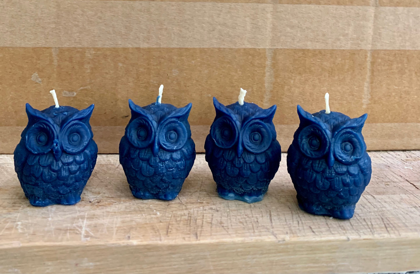 Hand Poured Mini Beeswax Owl Candles