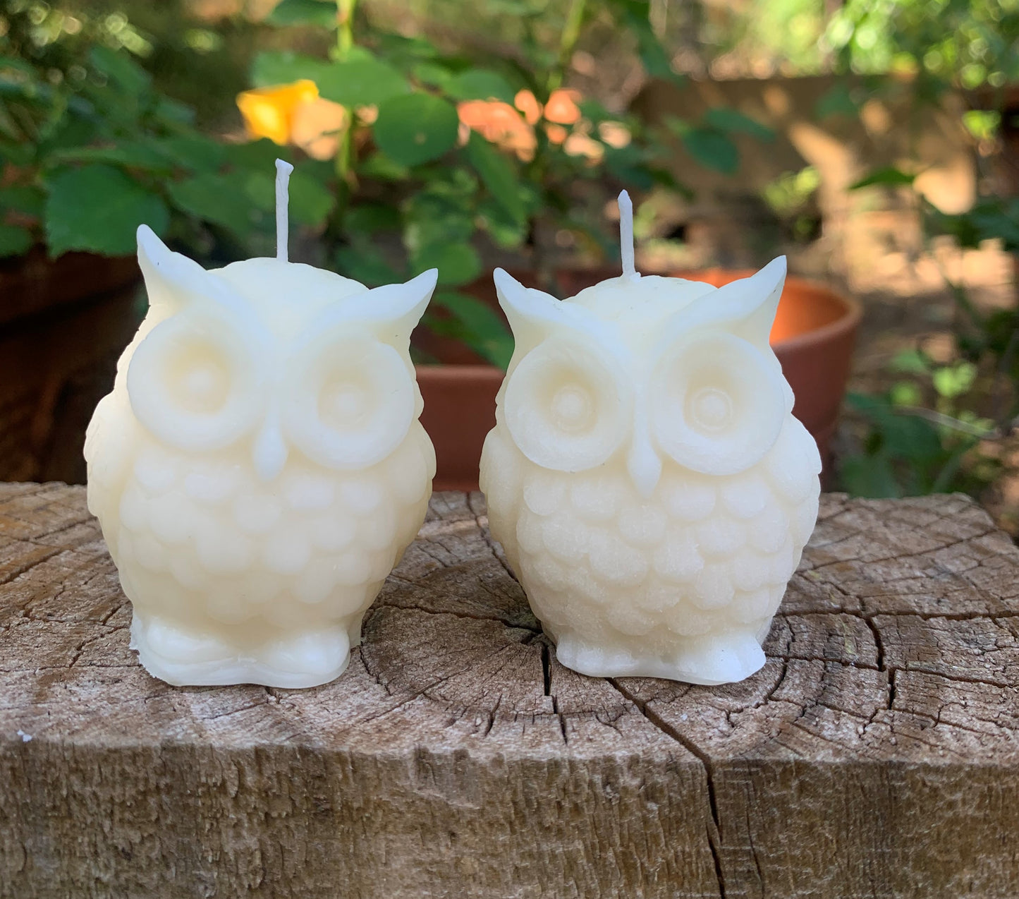 Hand Poured Mini Beeswax Owl Candles