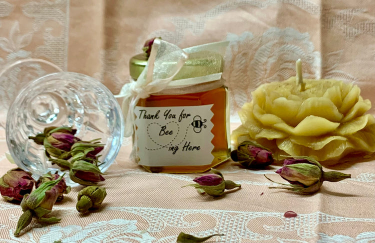 Event Gifts & Wedding Favours - beeswax candles and handmade soaps