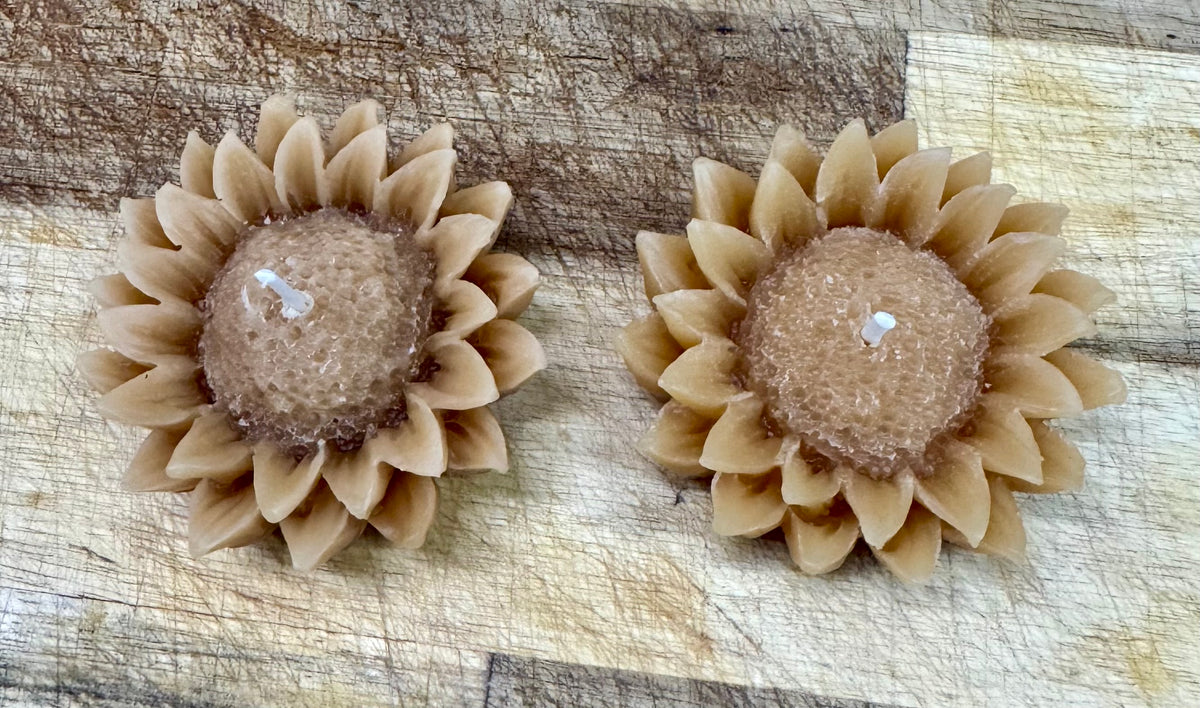 Sunflower Beeswax Candle