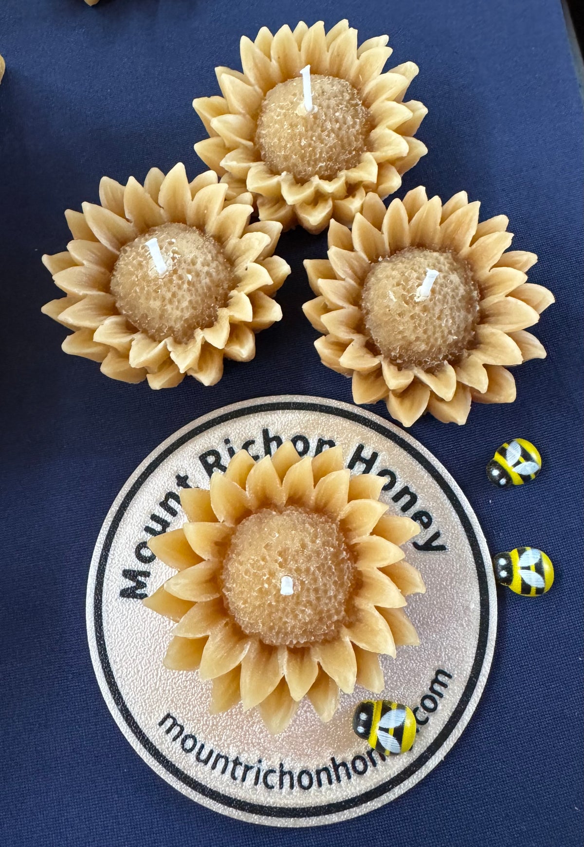 Sunflower Beeswax Candle
