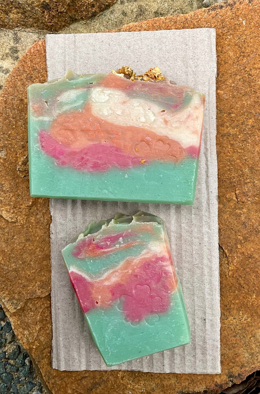 Honeysuckle Soap Bar with Jasmine flowers.