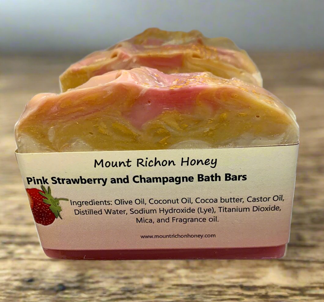 Pink Strawberry and Champagne Bath Bars