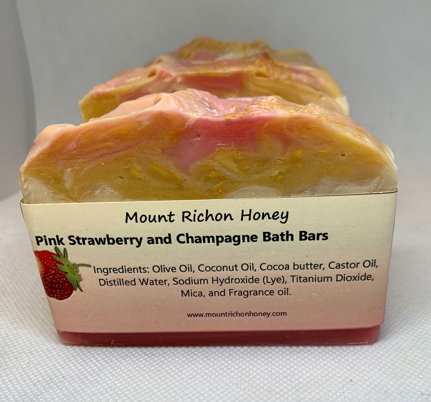 Pink Strawberry and Champagne Bath Bars