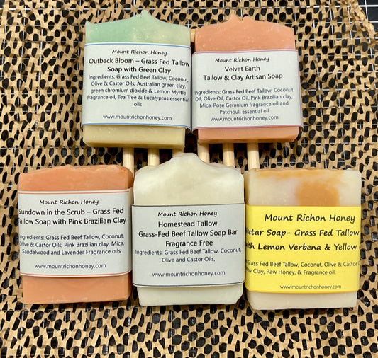 Tallow Soap Bar - Portraits of the Earth (45g Sampler)