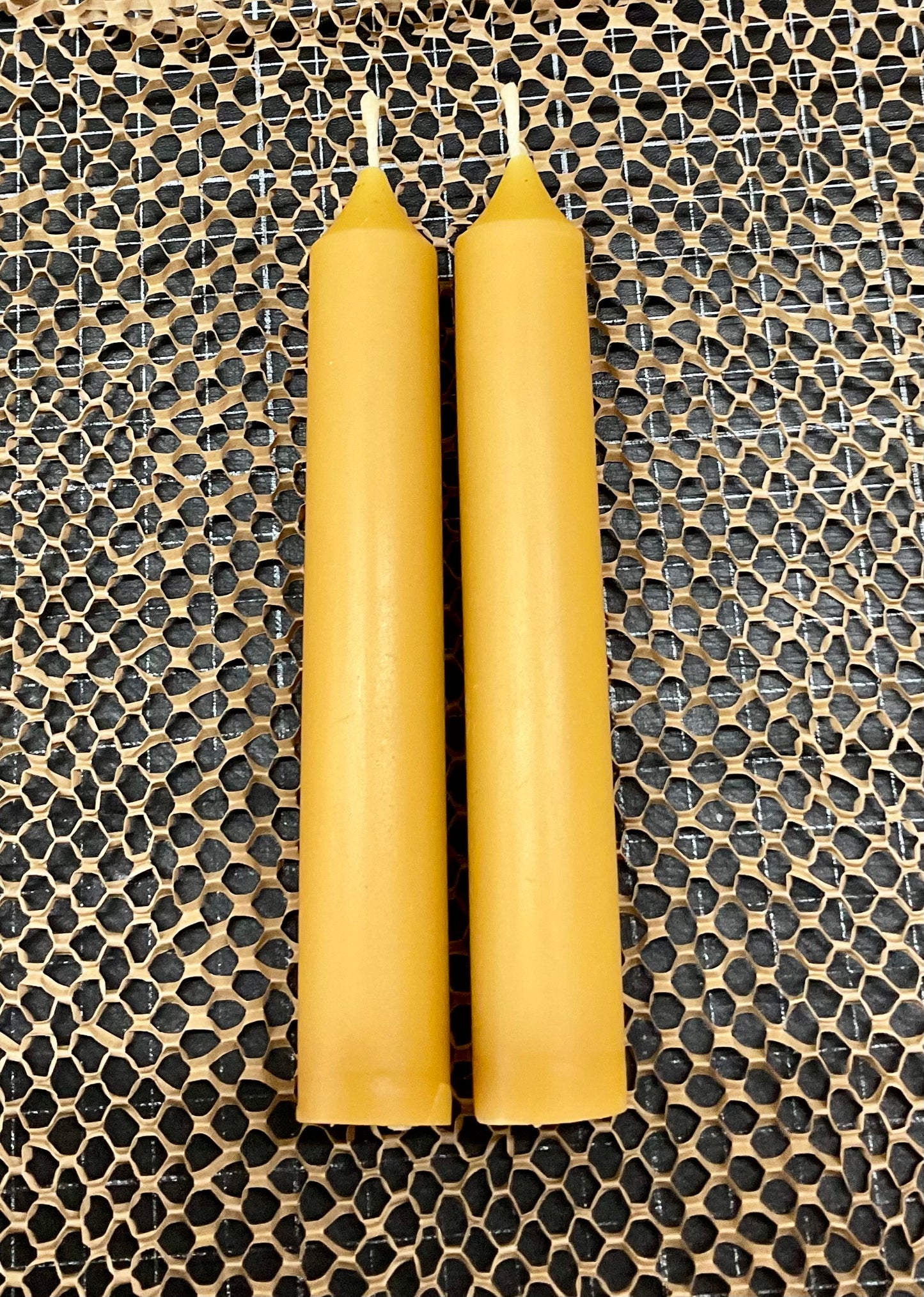 Beeswax Taper Candle Pair