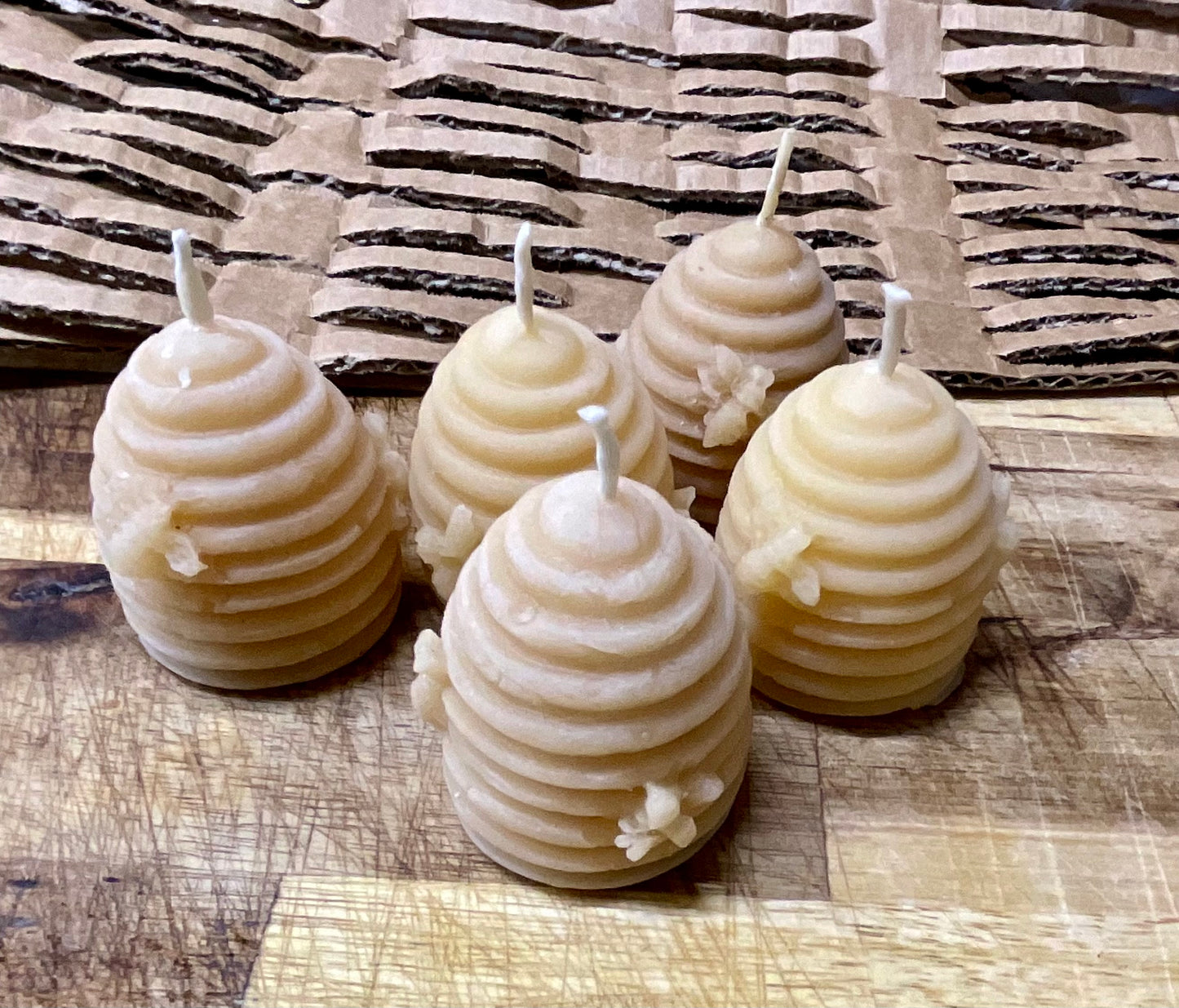 Small Beehive Skep Beeswax Candle