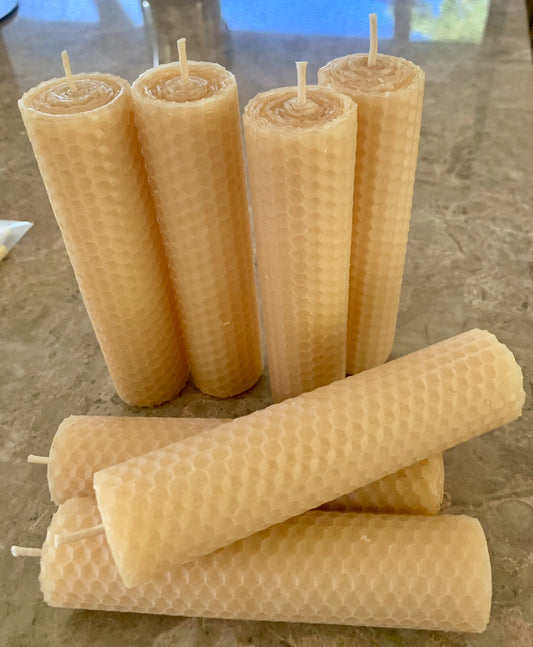 Mount Richon Honey Beeswax rolled candles
