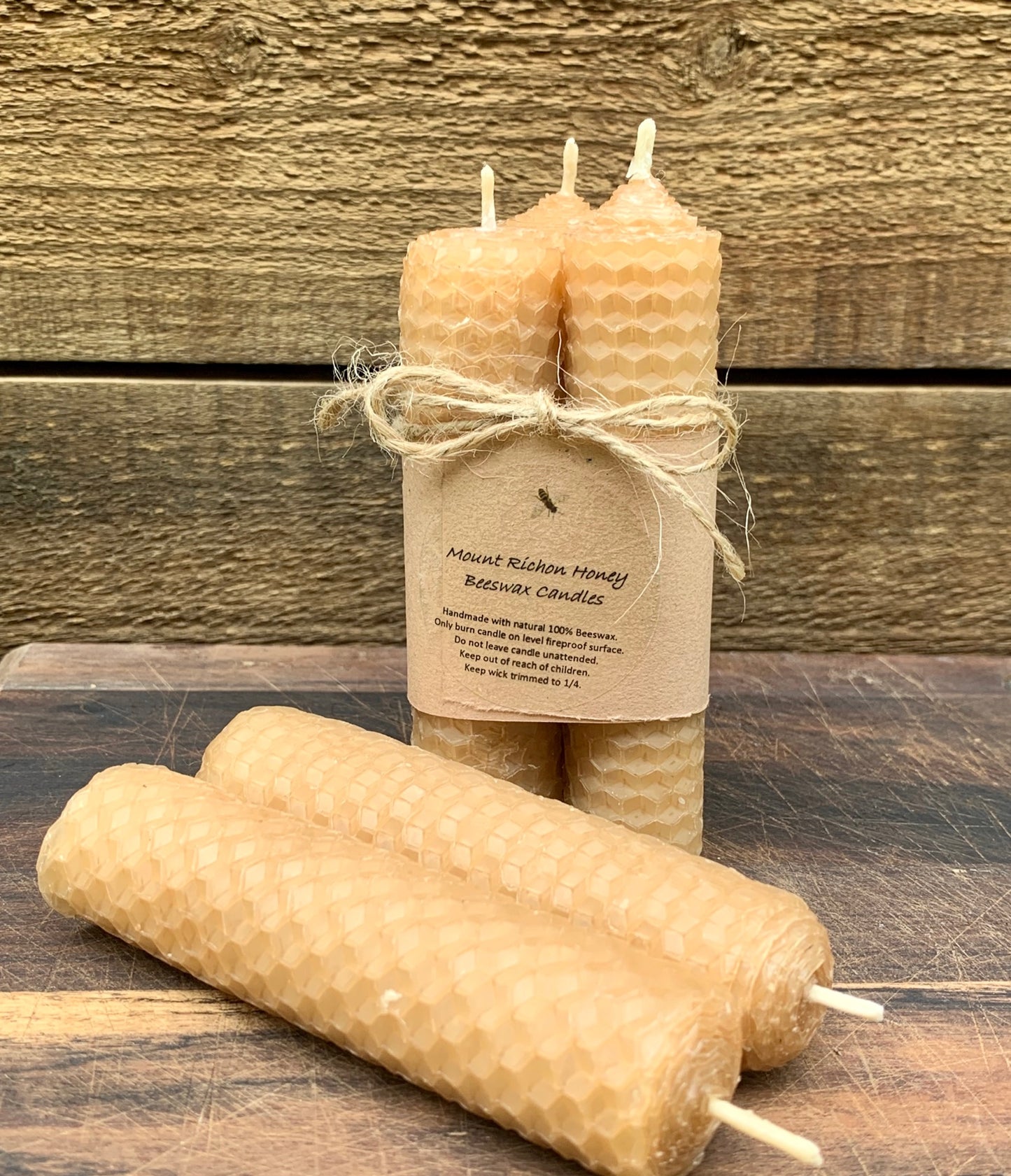 Handmade Organic 100% Beeswax Rolled Honeycomb Candle - Sets (10*2.5cm)