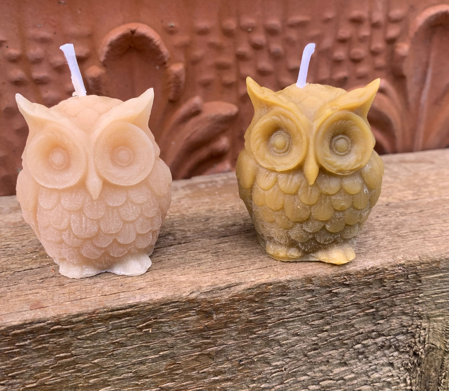 Hand Poured Mini Beeswax Owl Candles