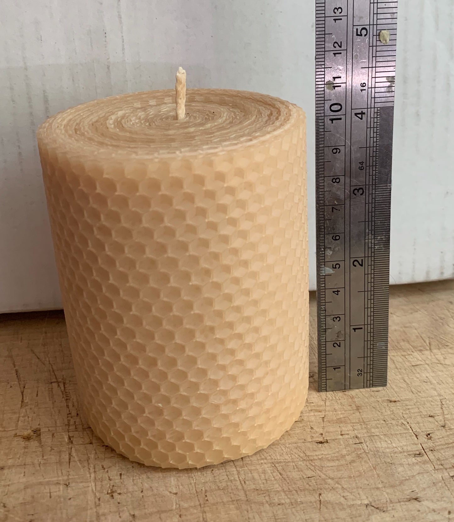 Natural handmade beeswax candle