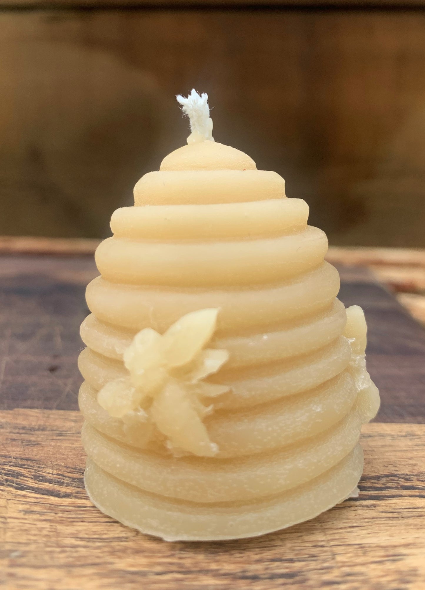 Small Beehive Skep Beeswax Candle