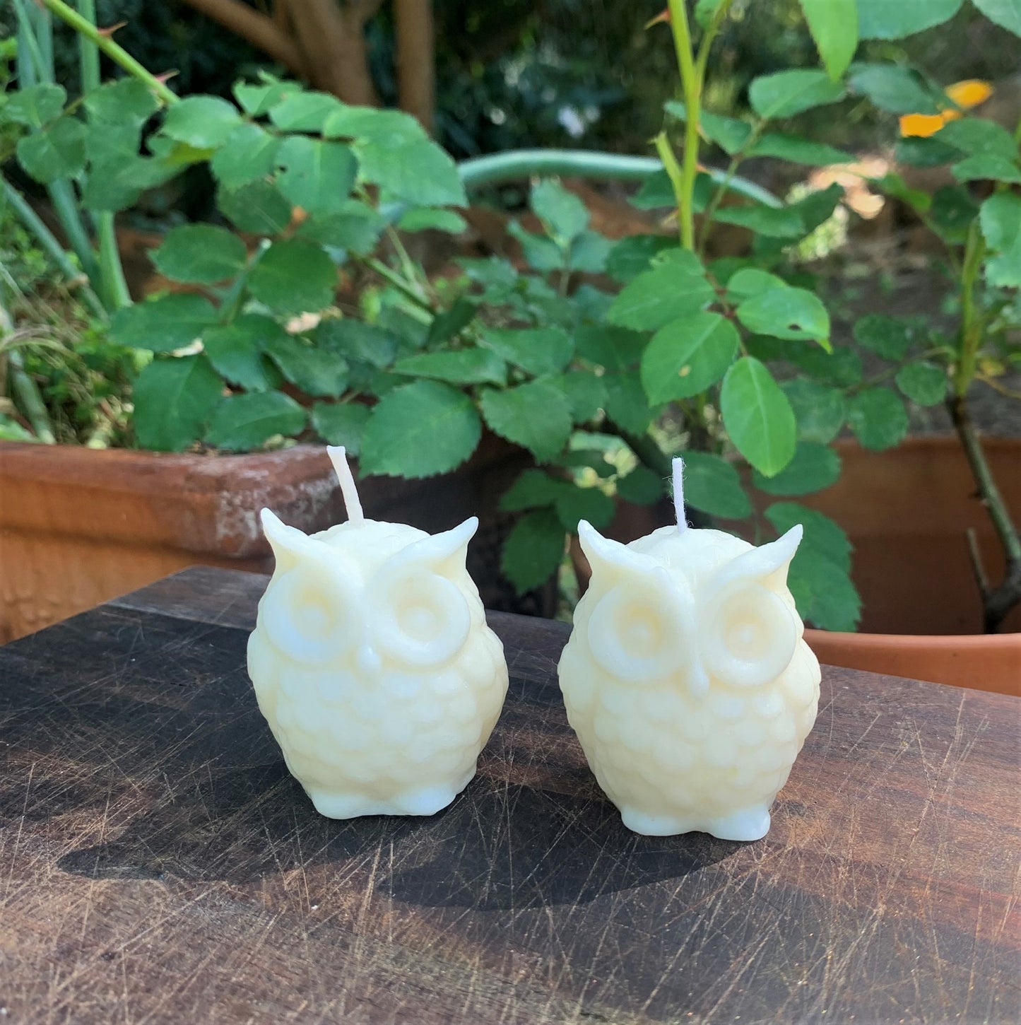 Hand Poured Mini Beeswax Owl Candles