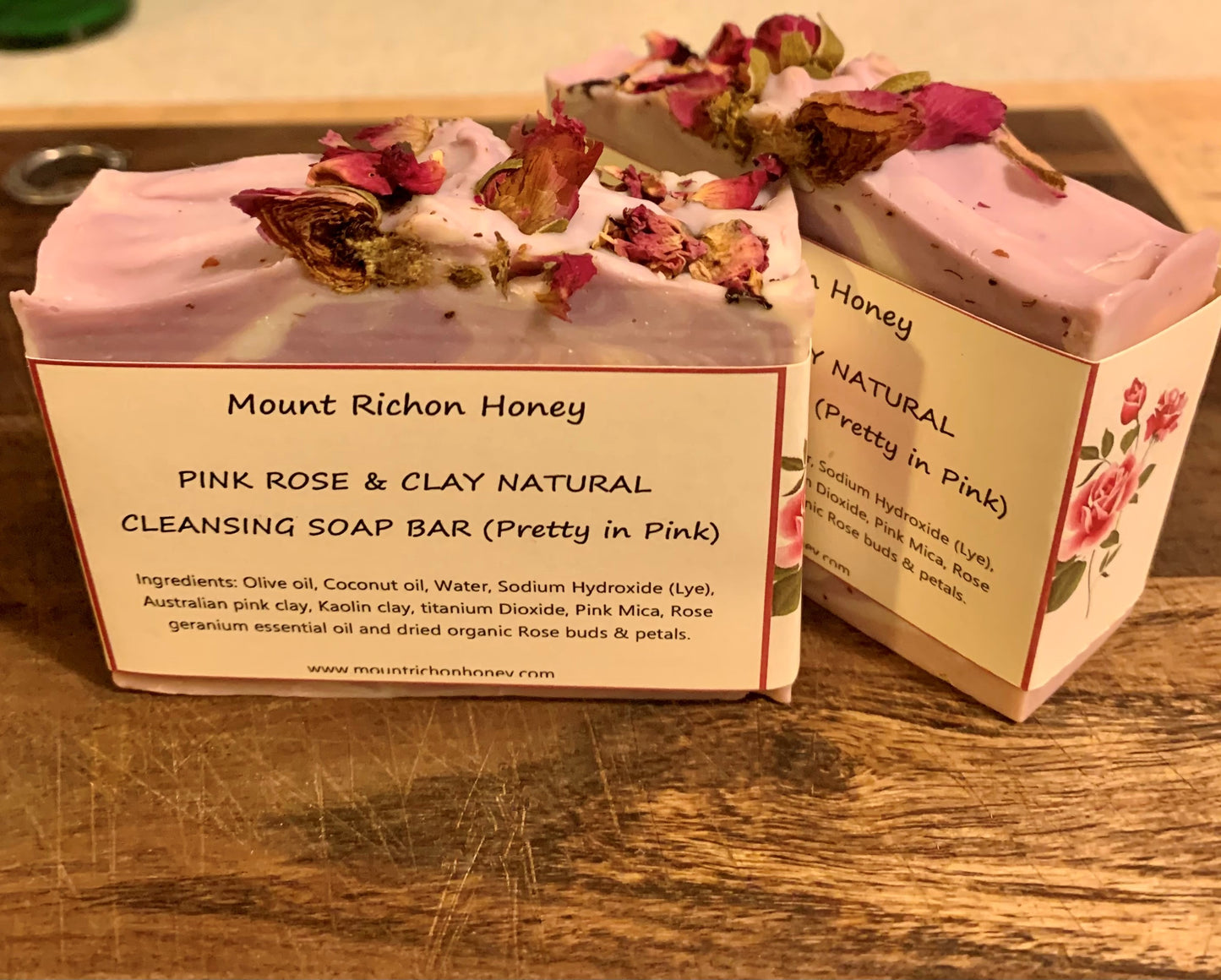 PINK ROSE & CLAY NATURAL CLEANSING SOAP BAR