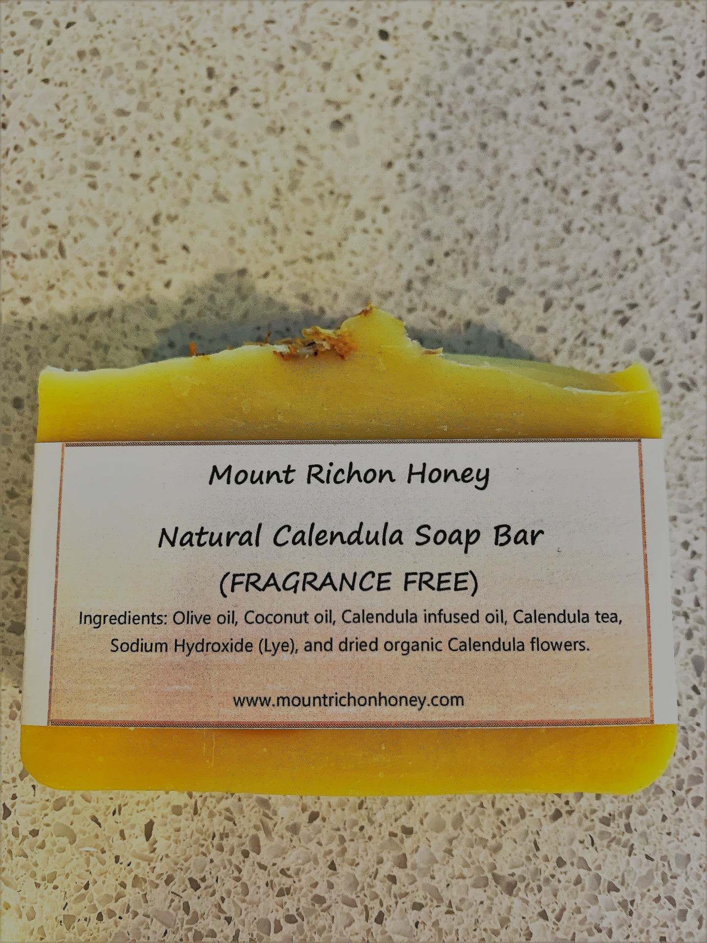 Natural Calendula Soap Bar (FRAGRANCE FREE)
